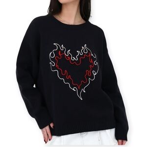 Blue Blush Textured Knit Sweater